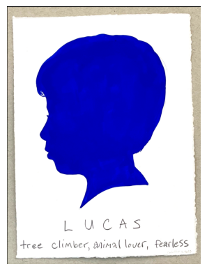 LARGE unframed custom portrait 19 x 15”