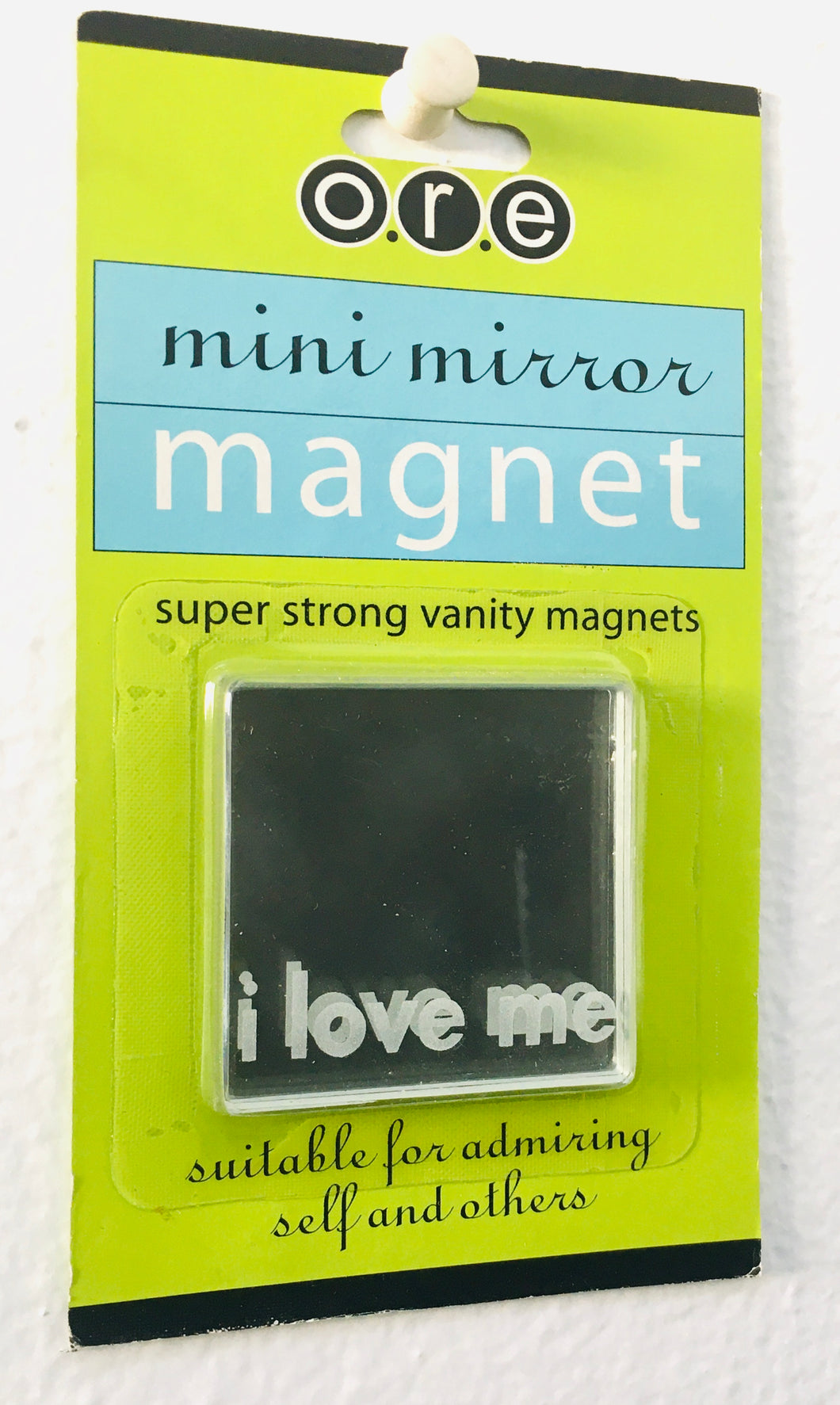 I LOVE ME: refrigerator magnet mirror